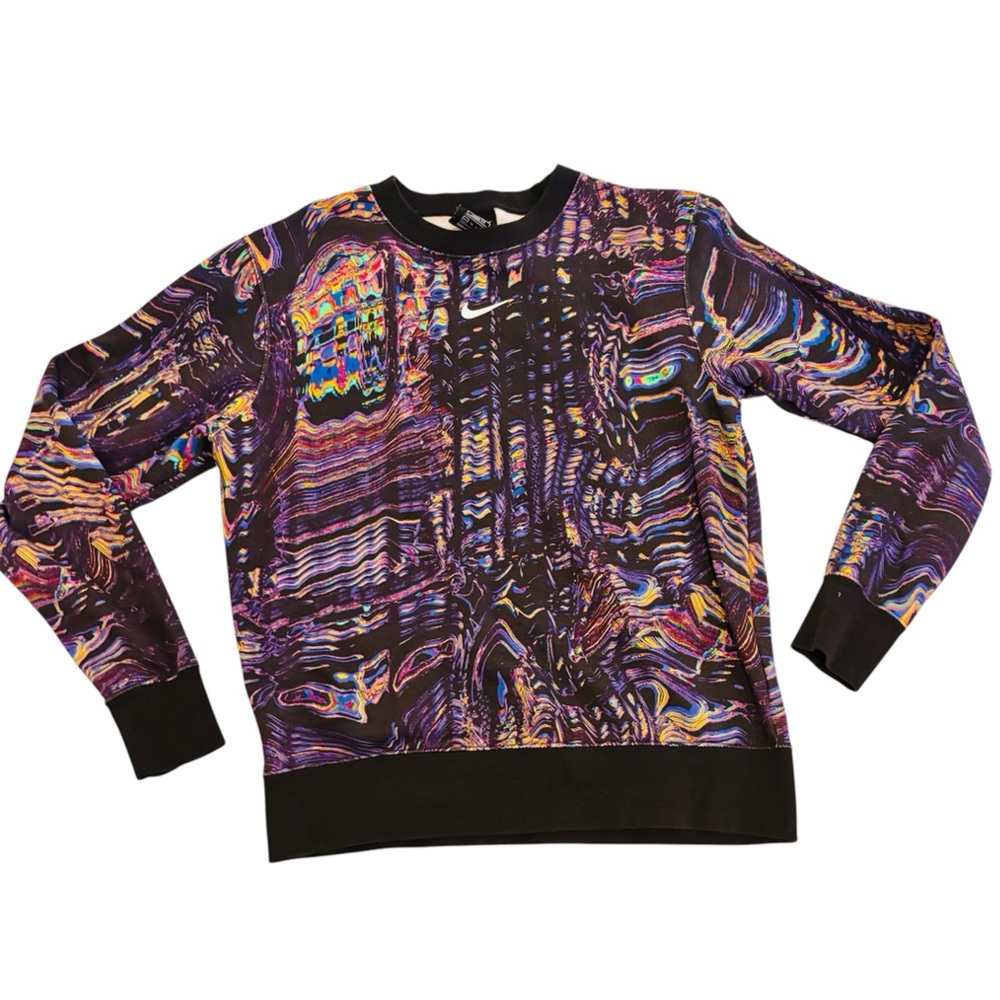 Nike ✨$9 when bundled✨ psychedelic multicolor glitch pattern sweater 👀